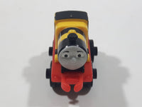 2014 Thomas & Friends Minis #5 James Yellow and Black Striped 2" Long Plastic Die Cast Toy Vehicle CGM30