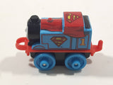 2014 Thomas & Friends Minis DC Comics #1 Superman Thomas Blue 2" Long Plastic Die Cast Toy Vehicle CGM30