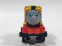 2014 Thomas & Friends Minis #5 James Yellow and Black Striped 2" Long Plastic Die Cast Toy Vehicle CGM30