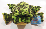 Ganz Webkinz Bull Frog Green 8" Long Stuffed Animal Plush Toy with Tags