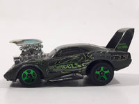 2004 Hot Wheels Racing Tooned '69 Dodge Daytona Satin Olive Green Die Cast Toy Car Vehicle