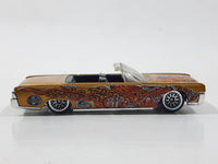 2003 Hot Wheels Dragon Wagons '64 Lincoln Continental Convertible Metalflake Gold Die Cast Toy Car Vehicle