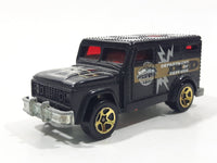 2002 Hot Wheels Fed Fleet Armored Truck Black Die Cast Toy Car Vehicle with Opening Rear Door