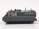 Rare Vintage PlayArt Fast Wheel Armoured Personel Carrier U.S. Army F58 Grey Die Cast Toy Car Vehicle Missing the Gun