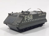 Rare Vintage PlayArt Fast Wheel Armoured Personel Carrier U.S. Army F58 Grey Die Cast Toy Car Vehicle Missing the Gun