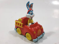 1990 Playskool Warner Bros. Bugs Bunny Fire Truck Red and Yellow Die Cast Toy Character Car Vehicle