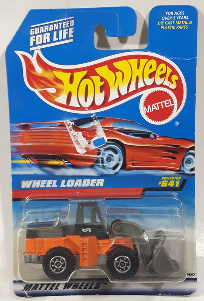 1998 Hot Wheels CAT Wheel Loader Orange, Black, and Grey Die Cast Toy Construction Vehicle New in Package