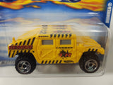 2001 Hot Wheels Hummer Yellow Die Cast Toy Car Vehicle New in Package