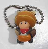 Nintendo Super Mario Flying Squirrel Toad Miniature Small 1 1/8" Tall Key Chain Charm