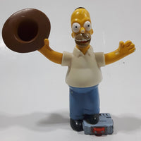 2007 Burger King The Simpsons Movie Homer Simpson Holding Cowboy Hat 3 3/4" Tall Talking Toy Figure