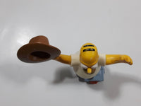 2007 Burger King The Simpsons Movie Homer Simpson Holding Cowboy Hat 3 3/4" Tall Talking Toy Figure