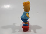 1990 The Simpsons Bart Simpson On A Skateboard 3" Tall Toy Cartoon Character Figure