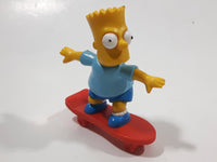 1990 The Simpsons Bart Simpson On A Skateboard 3" Tall Toy Cartoon Character Figure
