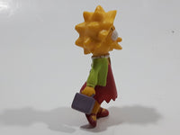 2007 Fox Matt Groening's The Simpsons Lisa Simpson with Lunch Box and Books 2 1/2" Tall Toy Cartoon Character Figure