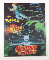 1997, 1998 Nintendo Creatures Game Freak TV Pokemon The First Movie Mewtwo Strikes Back 15 1/2" x 19 3/4" Hardboard Wood Plaque Picture