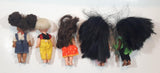 1994 Mattel Lil' Friends of Kelly Barbie Dolls 4" Tall Plastic Toy Doll Figure Lot of 5