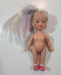 Pink Shoe Doll 4 1/4" Tall Plastic Toy Doll Figure No Clothing