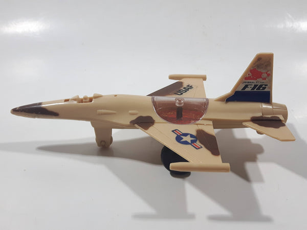 Jimmy Toys F-16 USAF Plastic Toy Fighter Jet Missing Canopy 6 1/2" Long
