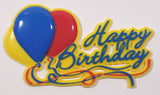 DecoPac Happy Birthday Yellow, Blue, and Red Balloons Plastic Cake Topper Decoration
