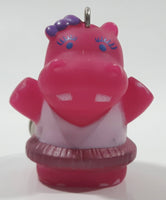 Star Awards Pink Hippo Hippopotamus Character 1 5/8" Tall Toy Figure Key Chain