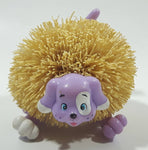 1990s Koosh Ball Critters Pets Purple Rubber Dog 3" Long Toy Figure