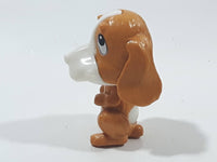 Kinder Surprise Natoons FF152 Brown and White Dog Miniature 1 1/2" Tall Toy Figure