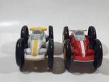 Unknown Brand Red White and Yellow White 3 1/2" Long Plastic Toy Car Vehicles
