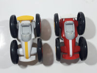 Unknown Brand Red White and Yellow White 3 1/2" Long Plastic Toy Car Vehicles