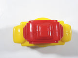 2001 Wendy's Hasbro Playskool Yellow and Red Robot 3 1/2" Tall Plastic Toy Figure