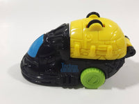 1995 Wendy's Techno Tows Tow Truck Black and Yellow Plastic Toy Car Vehicle