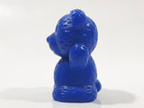Math Counting Teddy Bear Replacement Blue Miniature 1 1/2" Tall Plastic Toy Figure