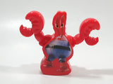 2015 McDonald's Paramount Spongebob Squarepants Mr. Krabs 2 5/8" Tall Plastic Toy Figure
