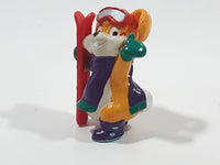 Ferrero Kinder Surprise Happy Rabbits Ski Skier Bunny 1 5/8" Tall Plastic Toy Figure
