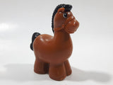 Kidoozie Funtime Tractor Brown Horse Plastic 3" Tall Toy Figure