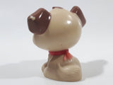 Light Brown and Beige Puppy Dog 2 1/8" Tall Plastic Toy Figure