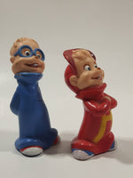 1990 KFC Bagdasarian Alvin and The Chipmunks Alvin 3 1/4" and Simon 3 1/2" Tall Plastic Toy Figures