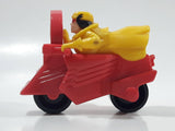 1996 McDonald's Marvel Super Heroes Jubilee Red Motorcycle 3" Long Plastic Toy Vehicle