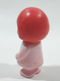 Vintage 1980 Sebino Italy #209 Red Hair Girl in Pink and White 2 3/4" Tall Plastic Toy Figure