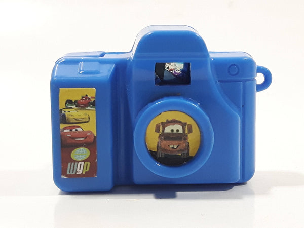Disney Pixar Cars Miniature Blue Camera Shaped Picture Viewer 1 5/8" Wide Plastic Toy