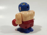 Boxing Boxer Red and Blue Windup 2 1/2" Tall Plastic Toy Figure Not Working