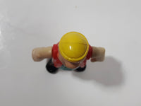 Boley Pirates Adventure Island Pirate with Red Vest Blue Shirt Yellow Cap 2 1/2" Tall Plastic Toy Figure