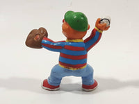 Applause Muppets Sesame Street Ernie Baseball Player Pitcher Character 2 1/2" Tall Hard Rubber Toy