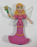 Fairy with Wand in Pink Dress 3" Tall Plastic Toy Figure