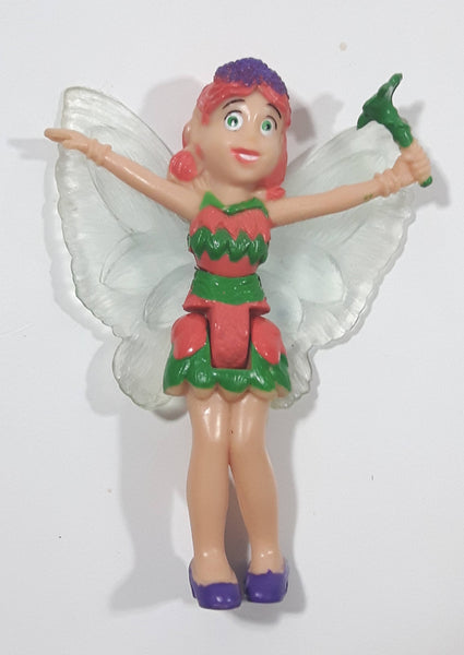 Fairy in Green and Orange Dress with Wand 3" Tall Plastic Toy Figure