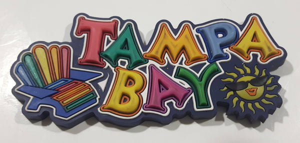 Tampa Bay Florida Colorful 3D Large 1 3/4" x 4" Thick Rubber Fridge Magnet
