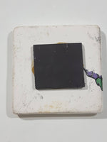 Hawaii Rainbow and Purple Flower Themed White Small 1 3/8" x 1 3/8" Ceramic Tile Fridge Magnet