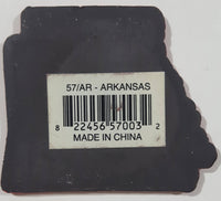 Arkansas "The Razorback State" Little Rock 1 3/4" x 2" State Shaped Rubber Fridge Magnet