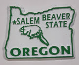 Oregon "Beaver State" Salem 1 1/2" x 2" State Shaped Rubber Fridge Magnet
