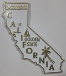 California "Golden State" Sacramento 2" x 3 3/8" State Shaped Rubber Fridge Magnet