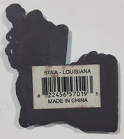 Louisiana "Pelican State" Baton Rouge 1 3/4" x 2" State Shaped Rubber Fridge Magnet